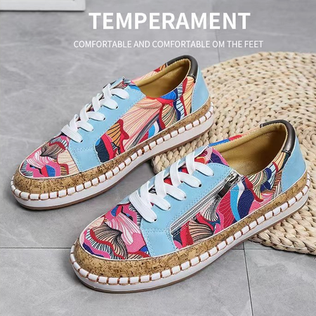 Casual Plain Zipper Flat Heel Shallow Shoes