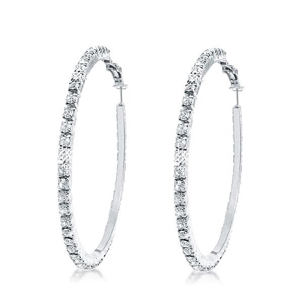 Simple Round Cut Hoop Earrings