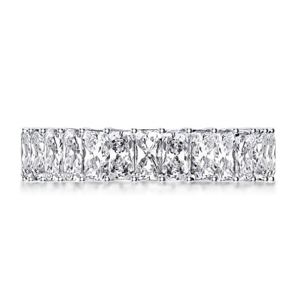 White Eternity Radiant Cut Wedding Band
