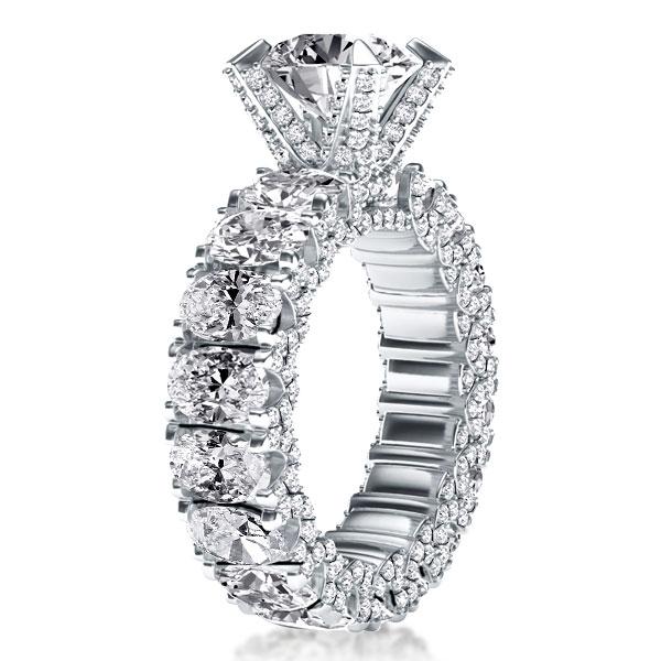 Italo Unique Engagement Ring Silver Ring Eternity Ring