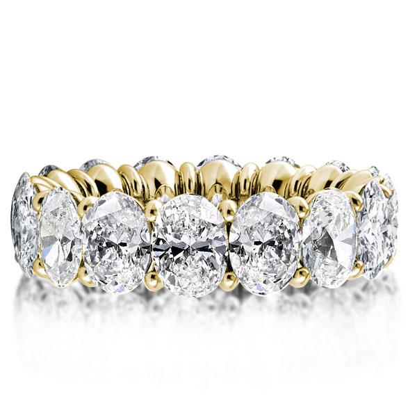 Italo Golden Oval Eternity Created White Sapphire Wedding Band