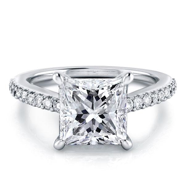 Italo Princess Cut Engagement Ring Classic Engagement Ring