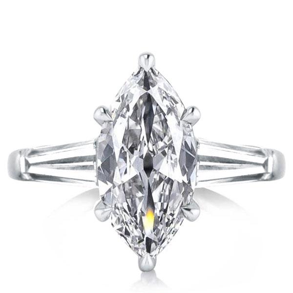Italo Marquise Cut Engagement Ring 3 Stone Ring Affordable