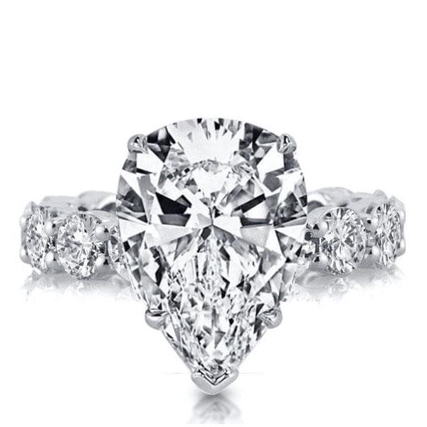 Italo Pear Cut Enagement Ring Eternity Ring Affordable