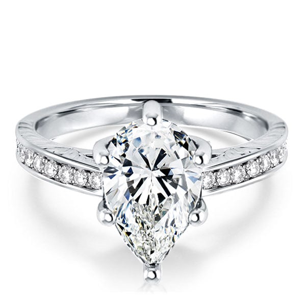 Italo Vintage Pear Shaped Vintage Engagement Ring