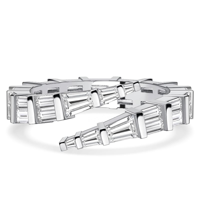 Italo Baguette Cut Bypass Ring Travel Wedding Rings