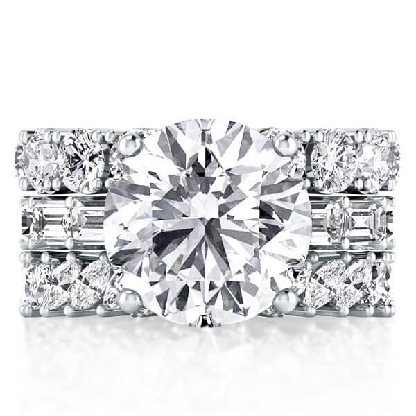 Eternity Created White Sapphire 3PC Wedding Set (13.10 CT. TW.)