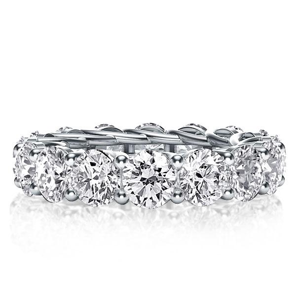 Italo Round Eternity Created White Sapphire Wedding Band