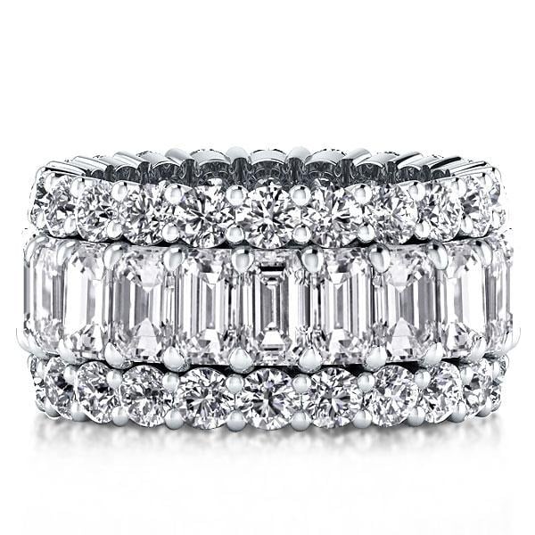 Italo Eternity Wedding Band For Her Multi Row Anniversary Ring