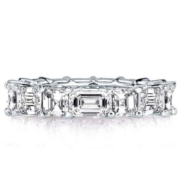 Emerald & Asscher Eternity Wedding Band (5.95 CT. TW.)