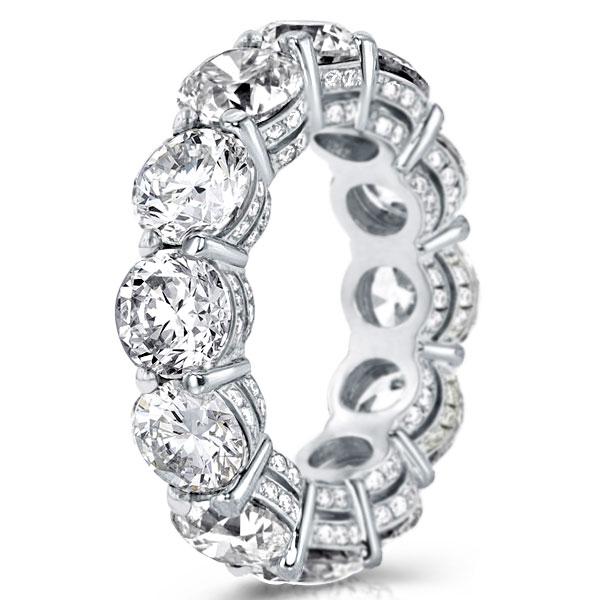 Unique Round Cut Eternity Wedding Band For Women
