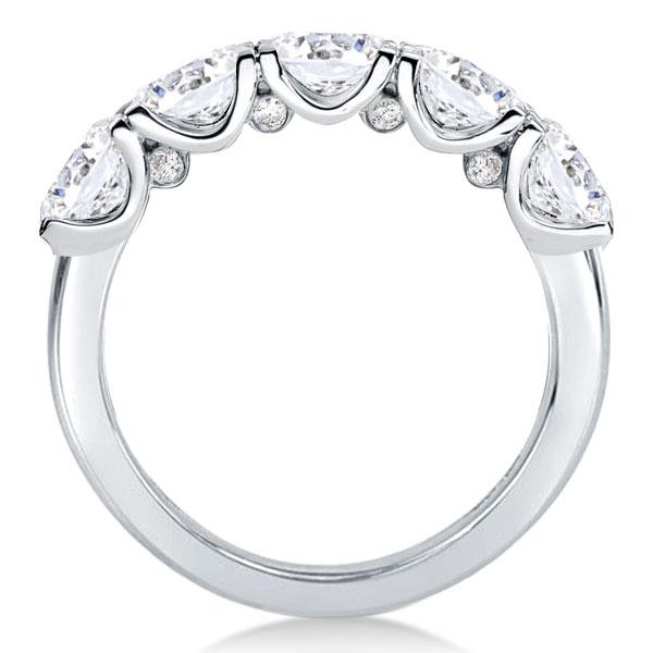 Five Stone East West Half Eterntiy Oval Wedding Band (3.15 CT. TW.)
