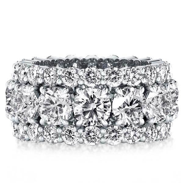 Triple Row Round Wedding Band(7.55 CT. TW.)