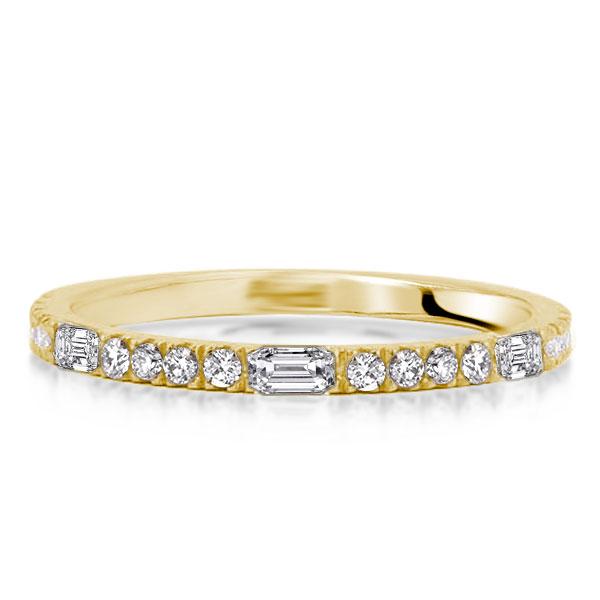 Half Eternity Baguette Cut Wedding Band