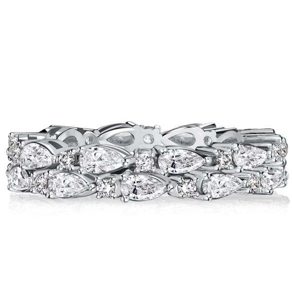 Italo Multi Row Pear Shaped Eternity Band For Women