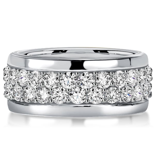 Italo Micro Pave Eternity Wedding Band For Women