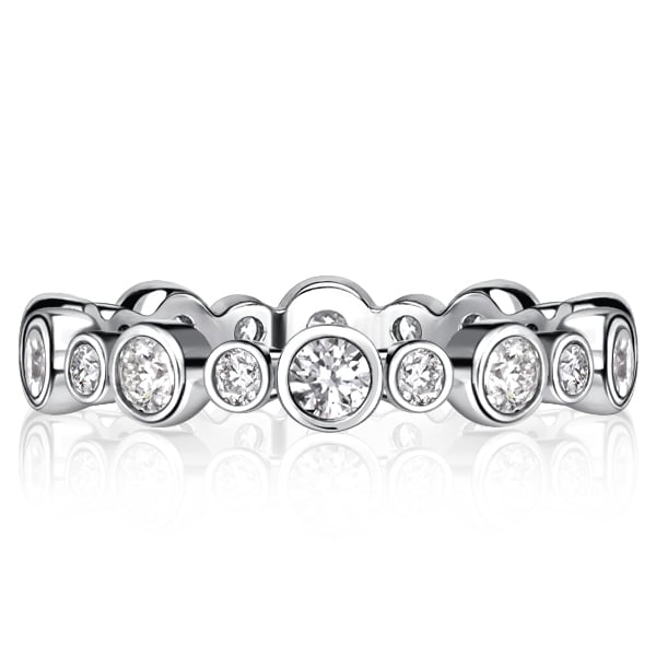 Italo Bezel Set Round Cut Eternity Band Eternity Rings
