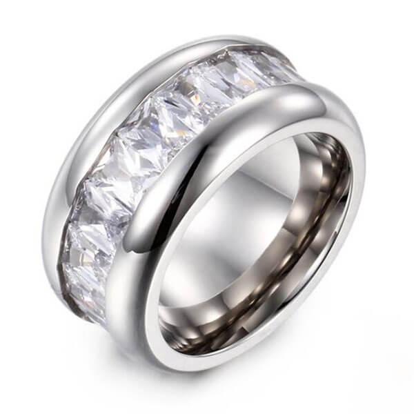 Eternity Created White Sapphire Men's Wedding Band