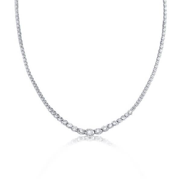 Italo Tennis Necklace For Women Sterling Silver Necklace