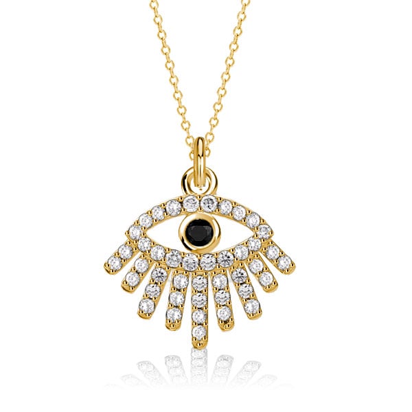 All-Seeing Eye Pendant Necklace Evil Eye Necklace In Silver