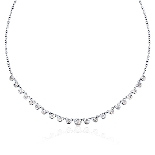 Italo Bezel Setting White Chain Necklace Starstruck Necklace
