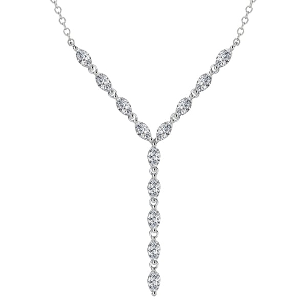 Italo Marquise Cut Lariat Necklace Pendant Necklace For Women
