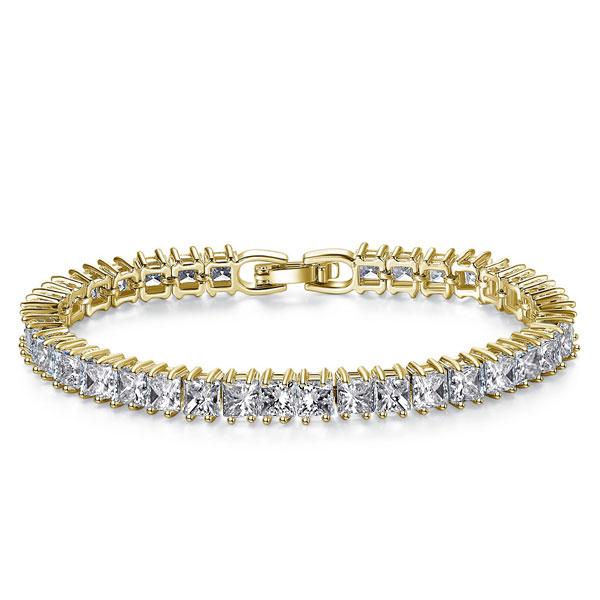 Italo Princess Cut Tennis Bracelet For Women Sterling Silver Bracelet
