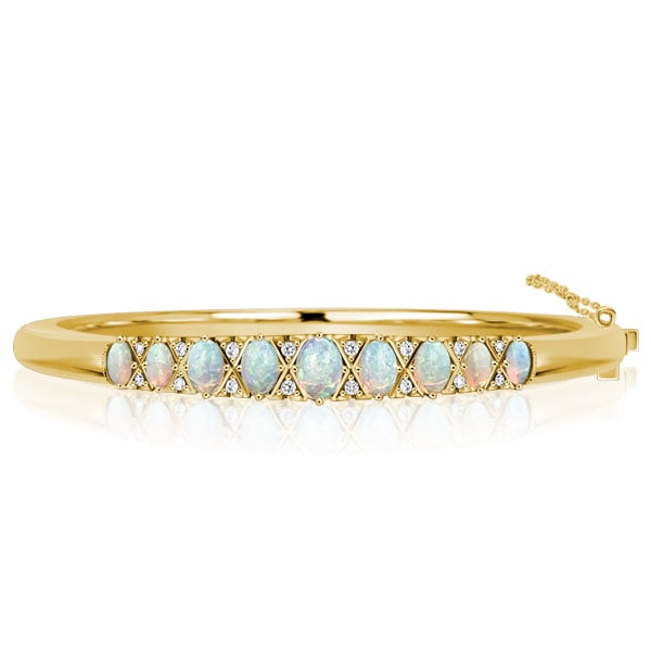 Italo Opal Bangle Bracelet Opal Jewelry Vintage Bangle Bracelet