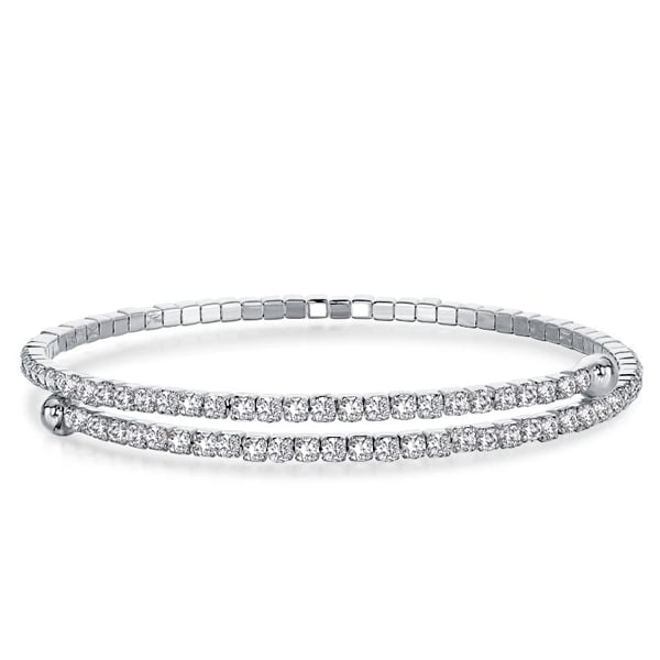 Italo Bypass 2.5 MM Round Cut Flexible Bangle Bracelet For Women