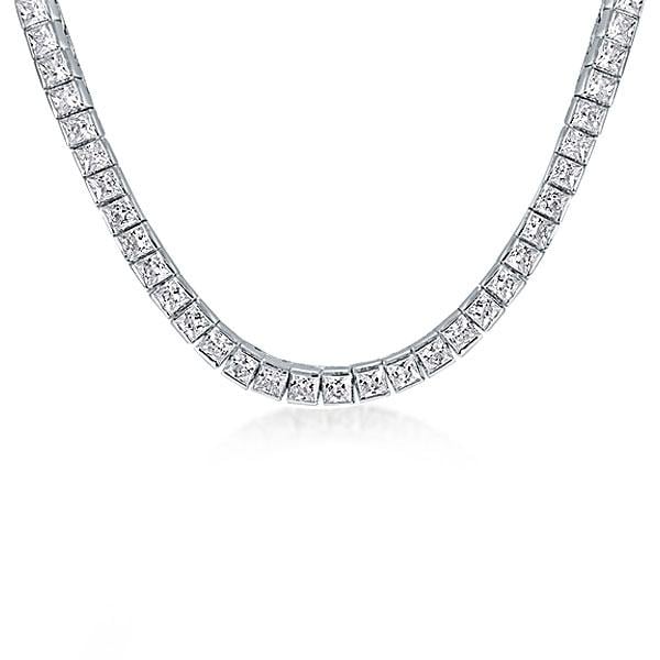 Classic Radiant Cut Tennis Necklace