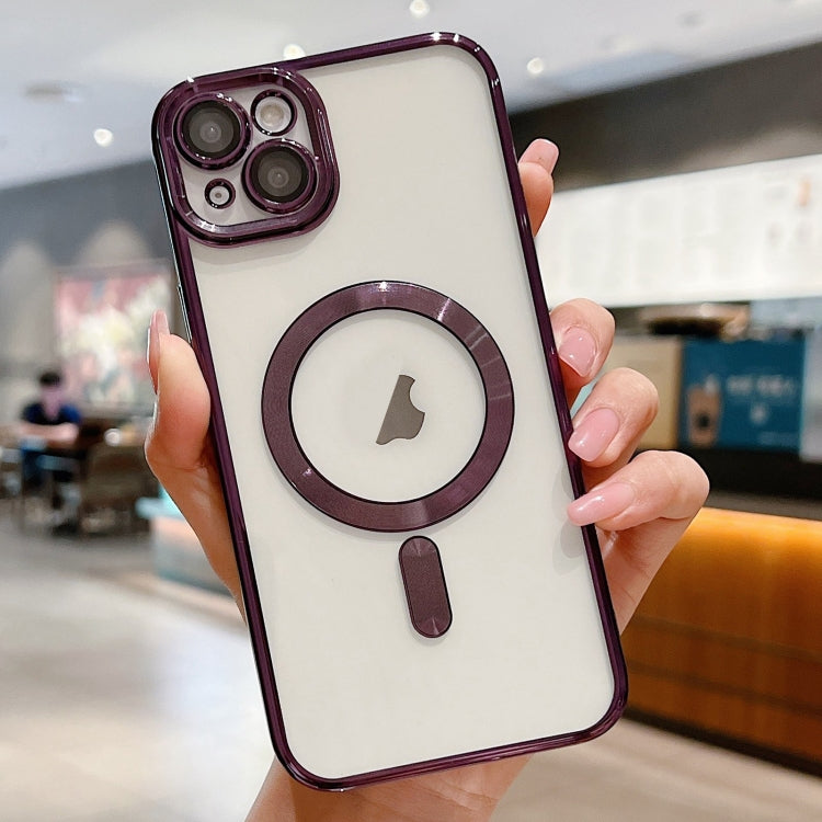 For iPhone 15 Electroplating MagSafe Phone Case(Dark Purple)