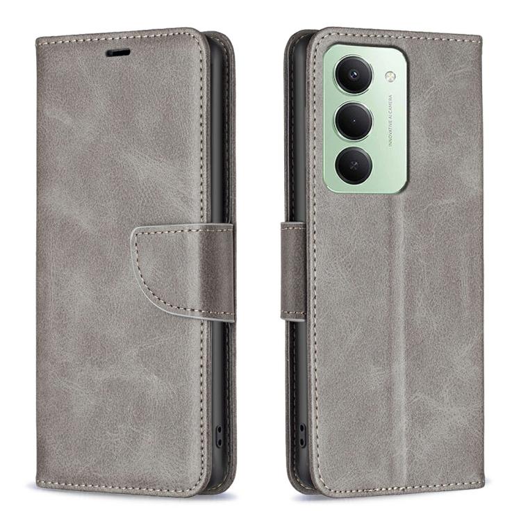 For Redmi 15 5G Global / 15 4G SEA 169.5mm Lambskin Texture Pure Color Flip Leather Phone Case(Grey)