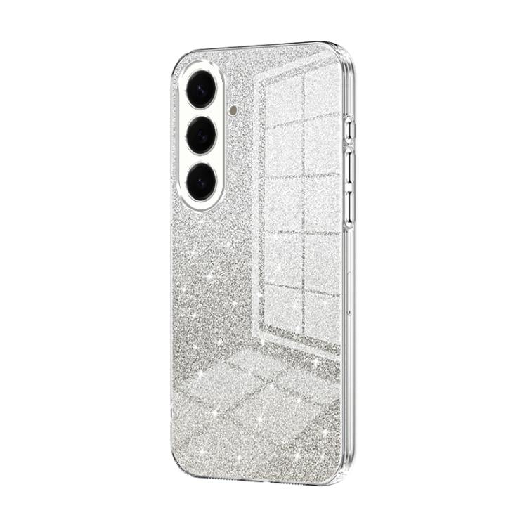 For Samsung Galaxy S26 5G Gradient Glitter Powder Electroplated Phone Case(Transparent)