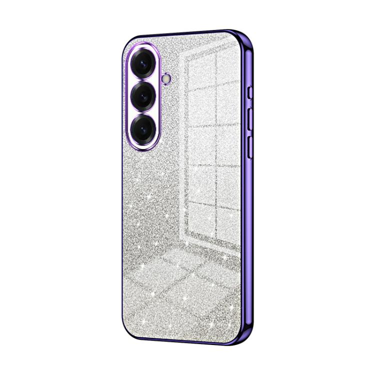 For Samsung Galaxy S26+ 5G Gradient Glitter Powder Electroplated Phone Case(Purple)