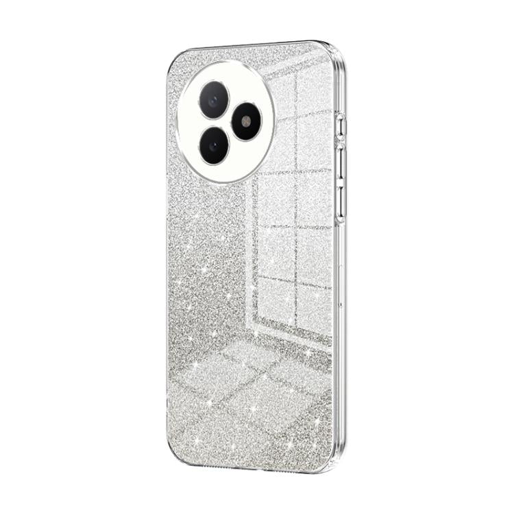 For Redmi K80 Ultra Gradient Glitter Powder Electroplated Phone Case(Transparent)
