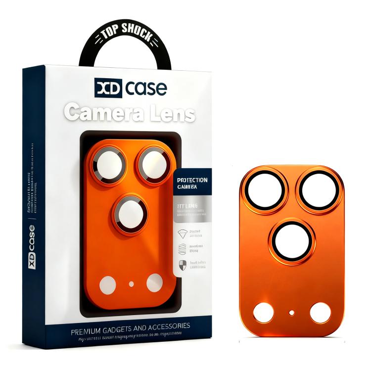 For iPhone 17 Pro Max XDcase Armor Full-Coverage Frosted Metal Camera Lens Ring Film(Orange)