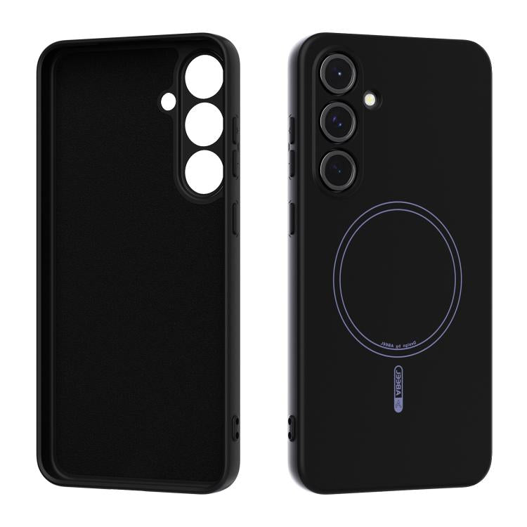 For Samsung Galaxy S24 5G ABEEL Skin-friendly Feel Magsafe Liquid Silicone Phone Case(Black)