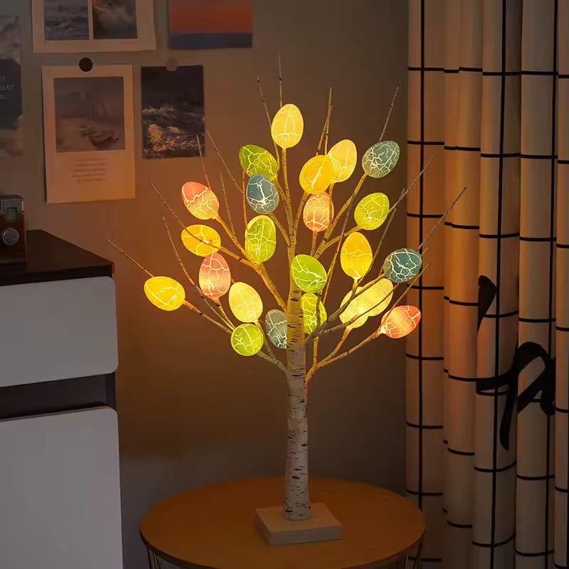 Illuminated Birch Tree Table Lamp | Seasonal Ornament Display (60cm)