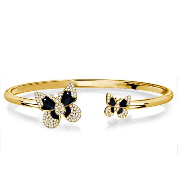 Italo Dancing Butterfly Bangle Bracelet For Women