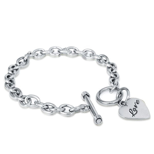 Personalized Name Charm Bracelet in Silver