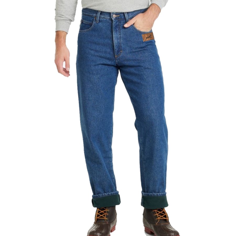 Men's Western Cowboy Hunting Elk Logo PBR Jeans