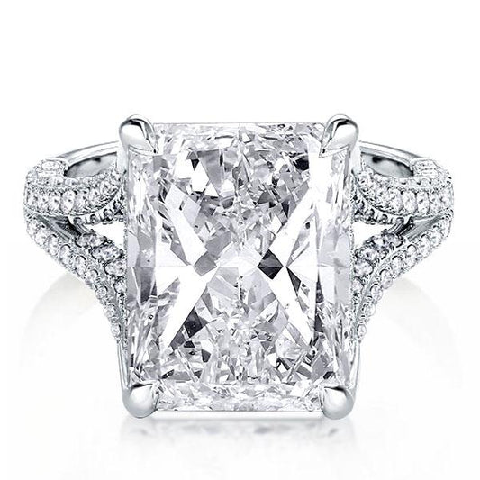 Split Shank Radiant Cut Engagement Ring For Women