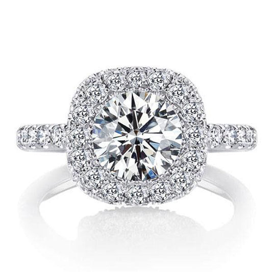 Italo Halo Engagement Ring Affordable Classic Engagement Ring