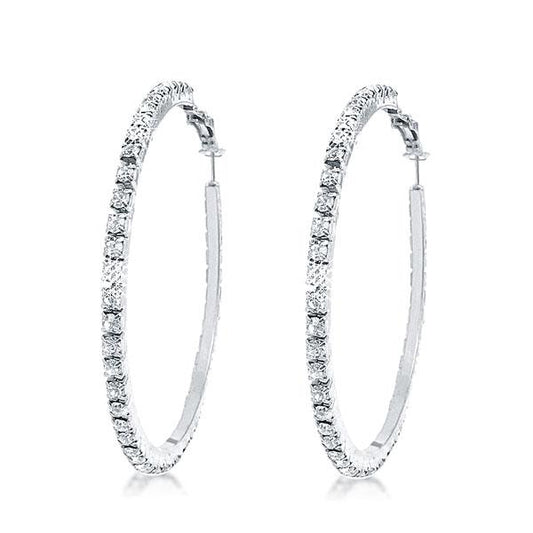 Simple Round Cut Hoop Earrings