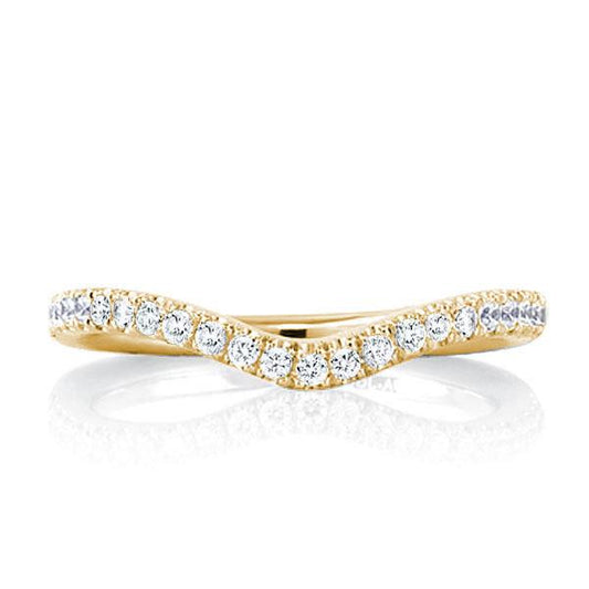 Italo Chevron Wedding Band Gold Plated Wedding Band