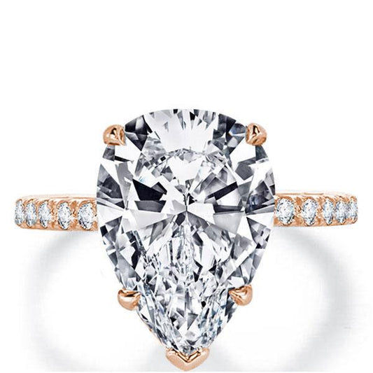 Rose Gold Classic Pear Engagement Ring