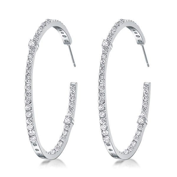 Italo Big Hoop Earrings For Women Sterling SIlver Earrings