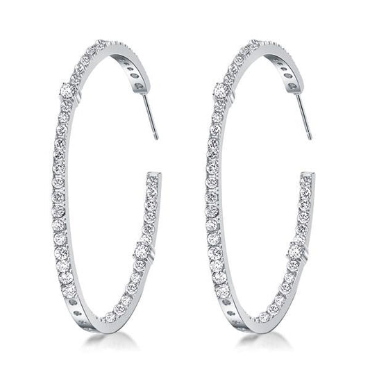Italo Big Hoop Earrings For Women Sterling SIlver Earrings