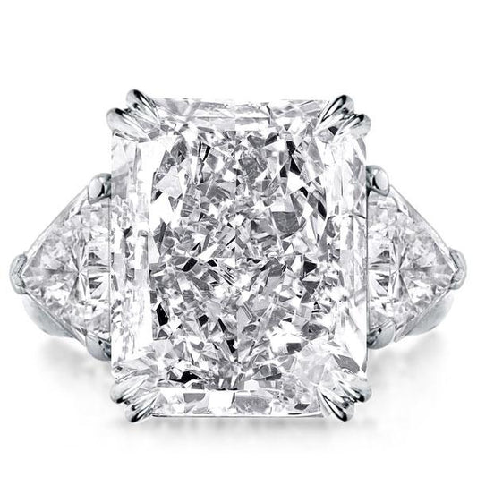 Italo Radiant Cut Engagement Ring 3 Stone Engagement Ring