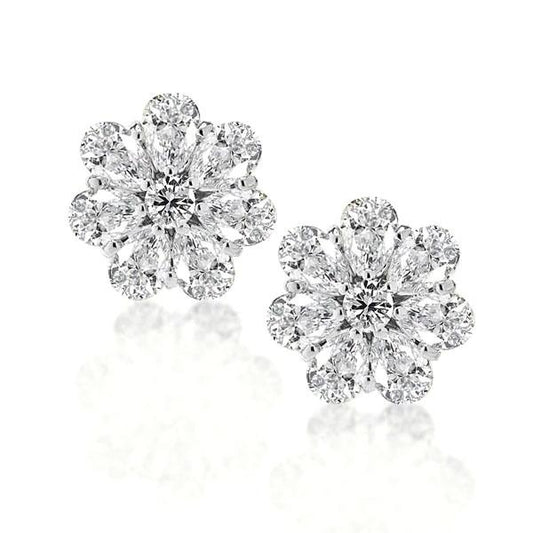 Italo Halo Stud Earrings Sterling Silver Earrings For Women